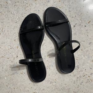 Black Stuart Weitzman Jelly sandals